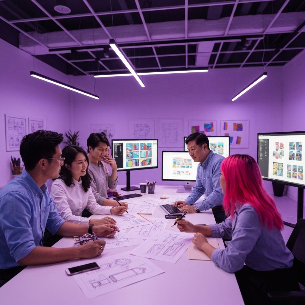 Techneed global web design and development team collaborating